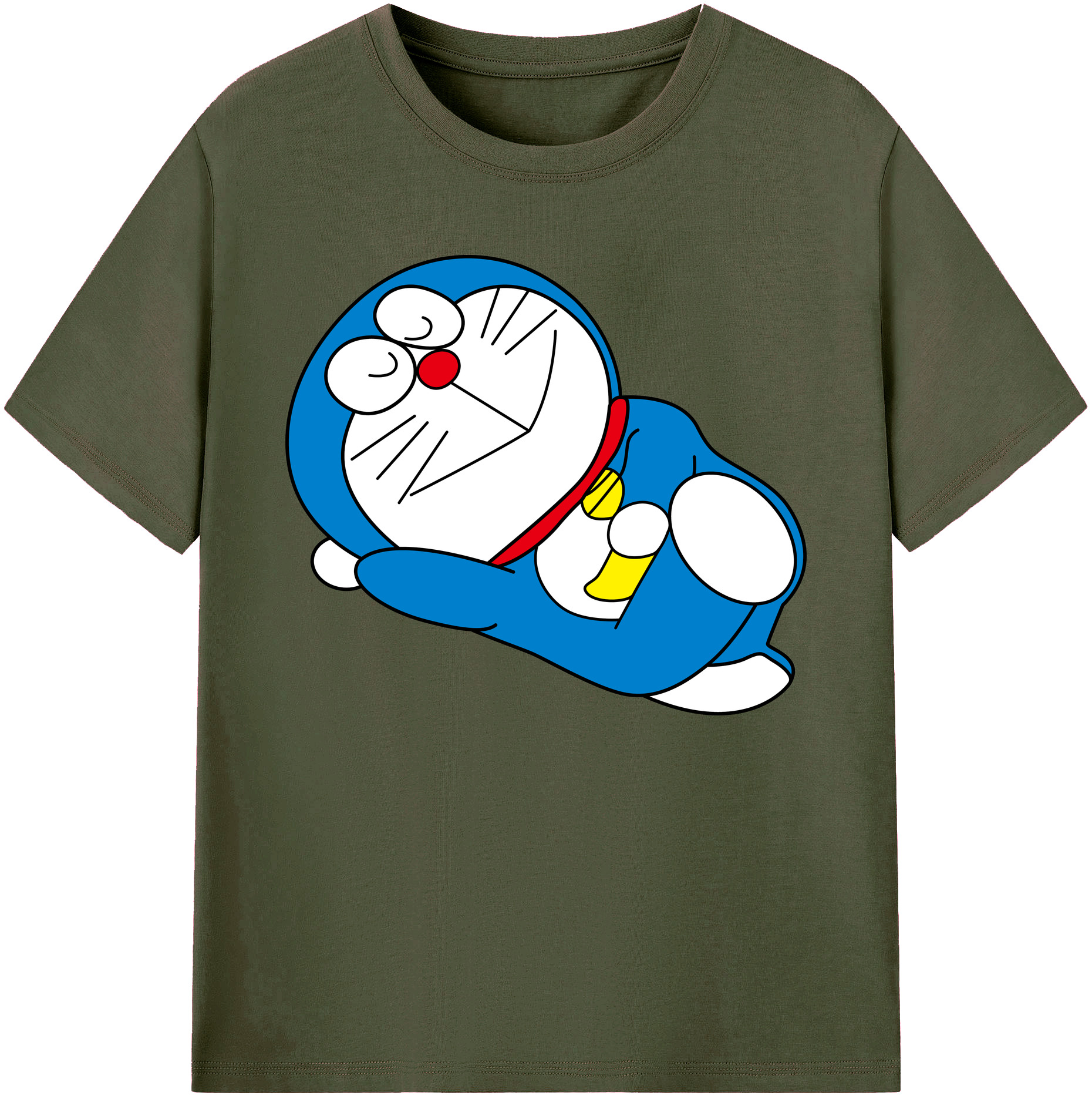 （画像用） ドラえもん Doraemon 綿100％ メンズ半袖Tシャツ｜肌触りやわらか＆通気性